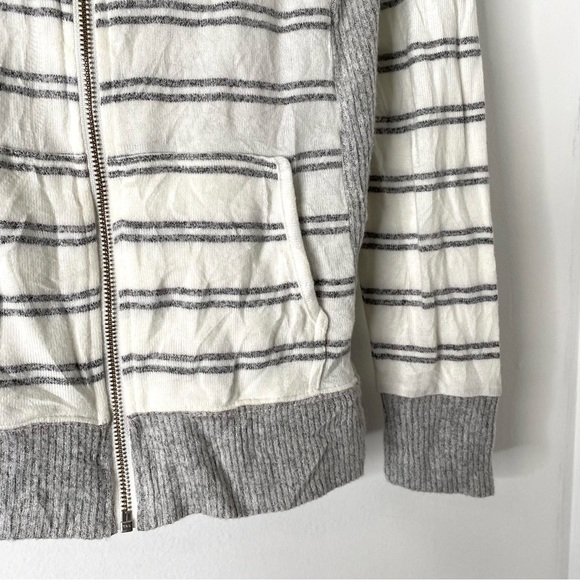 Market & Spruce Striped Zip Up Hooded Knit Sweater NWT - Picture 3 of 10